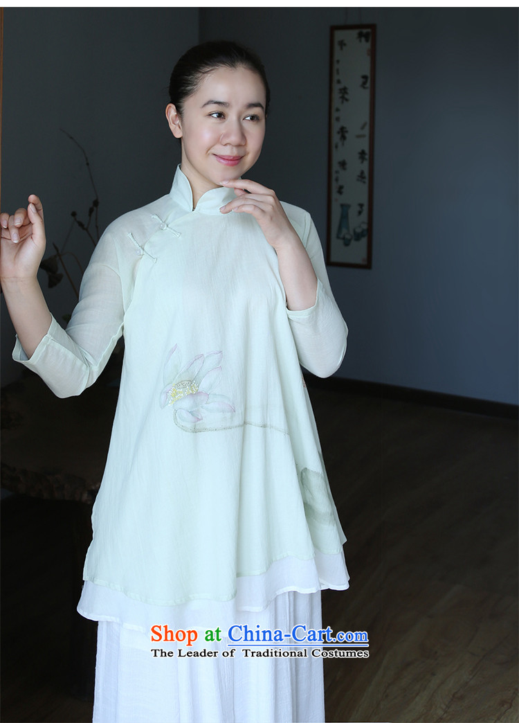 Ask the heart of Ramadan (MING HEART HEALTH summer female new Chinese fine cotton shirt hand-painted elegant double shirt 2403 light green $598 per capita code picture, prices, brand platters! The elections are supplied in the national character of distribution, so action, buy now enjoy more preferential! As soon as possible.