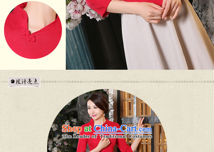 The pro-am new cotton Linen Dress Shirt, long QIPAO) 2015 Summer female improved retro everyday Dress Shirt + skirt 2XL pictures, prices, brand platters! The elections are supplied in the national character of distribution, so action, buy now enjoy more preferential! As soon as possible.