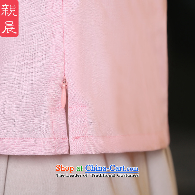 The pro-am new cotton linen dresses in long shirts skirt 2015 Fall/Winter Collections, improved daily Dress Shirt + skirt S pro-am , , , shopping on the Internet