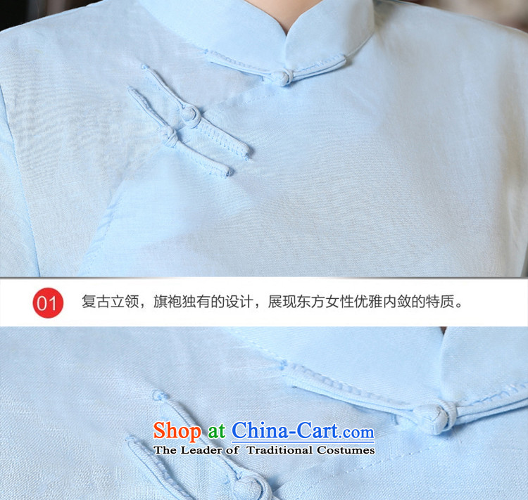 The pro-am cotton linen clothes 2015 new cheongsam dress shirt girls Fall/Winter Collections in the linen cuff retro ethnic shirt + skirt S picture, prices, brand platters! The elections are supplied in the national character of distribution, so action, buy now enjoy more preferential! As soon as possible.