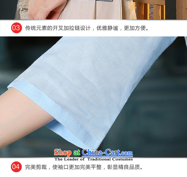 The pro-am cotton linen clothes 2015 new cheongsam dress shirt girls Fall/Winter Collections in the linen cuff retro ethnic shirt + skirt S picture, prices, brand platters! The elections are supplied in the national character of distribution, so action, buy now enjoy more preferential! As soon as possible.