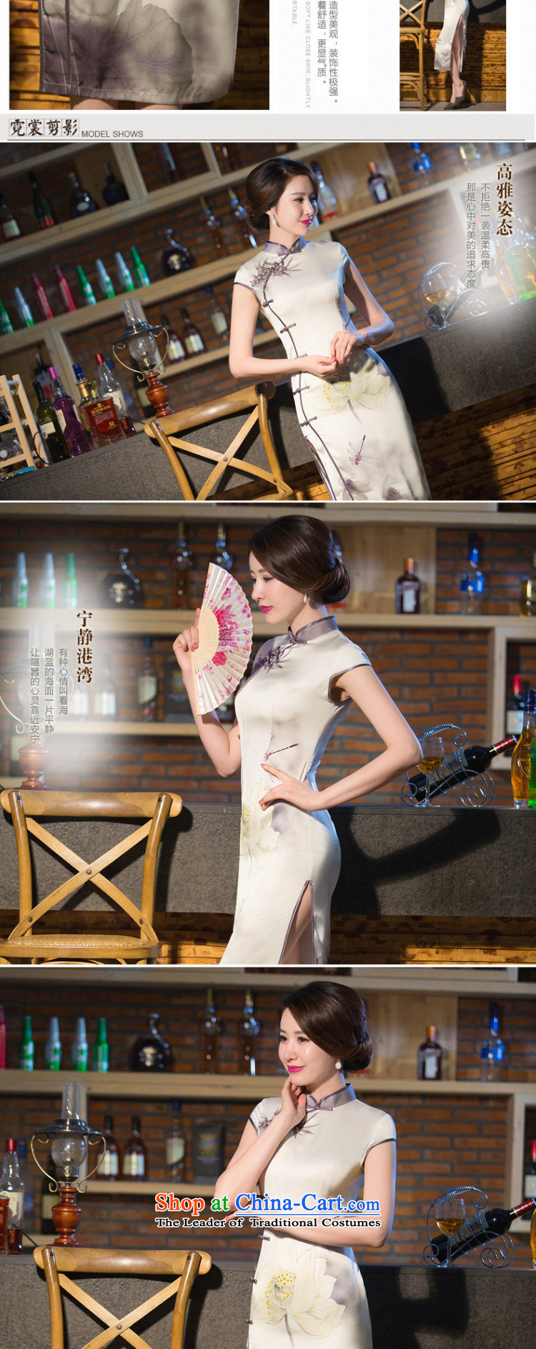 Dan breathing new for women of Chinese qipao improved collar manually tray clip retro Silk Cheongsam melodie dinner long XL Photo, prices, brand platters! The elections are supplied in the national character of distribution, so action, buy now enjoy more preferential! As soon as possible.