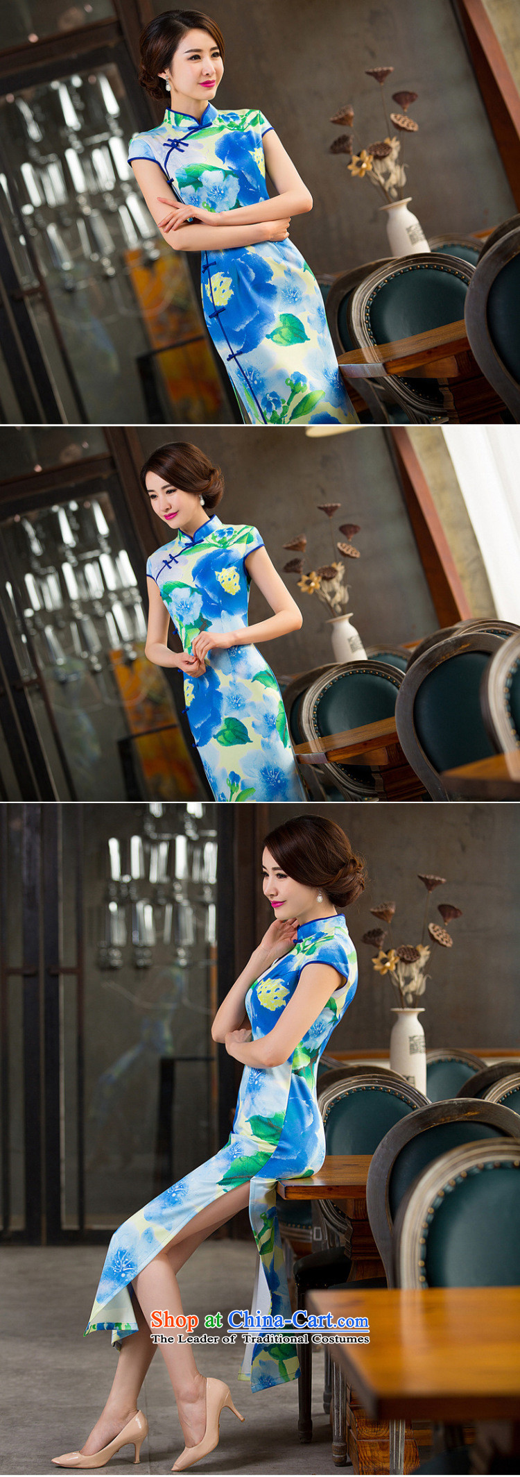 Dan smoke new president retro dresses Chinese collar Sau San video thin improved long green dress in the ordinary course of Qipao L picture, prices, brand platters! The elections are supplied in the national character of distribution, so action, buy now enjoy more preferential! As soon as possible.