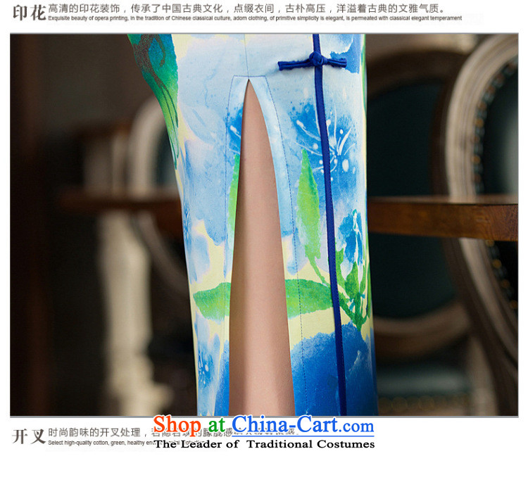 Dan smoke new president retro dresses Chinese collar Sau San video thin improved long green dress in the ordinary course of Qipao L picture, prices, brand platters! The elections are supplied in the national character of distribution, so action, buy now enjoy more preferential! As soon as possible.
