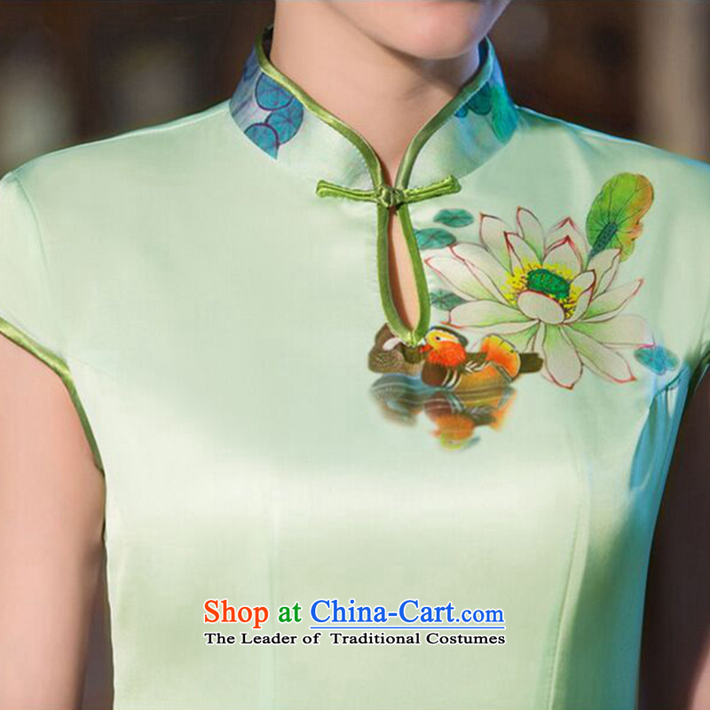 Find Sophie qipao long water droplets Mock-neck Sau San video thin daily short-sleeved Chinese cheongsam dress improved long gown Tsing Start M find Sophie , , , shopping on the Internet