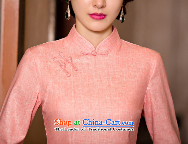 The five senses figure fall inside a new women's long qipao retro-republic of korea stylish improved new high-The forklift truck 7 Cuff Sau San cheongsam dress photo color pictures, prices, XL brand platters! The elections are supplied in the national character of distribution, so action, buy now enjoy more preferential! As soon as possible.