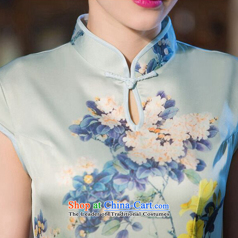 Find the new summer video Sophie thin temperament performances qipao water droplets collar silk Chinese cheongsam dress dresses improved long Wen Yu M find Sophie , , , shopping on the Internet