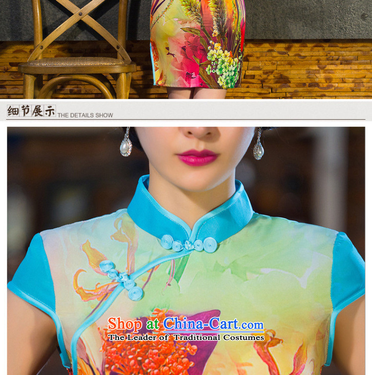 The five senses figure daily fashion improved Sau San stitching cheongsam dress Summer 2015 new short qipao female Suit M picture, prices, brand platters! The elections are supplied in the national character of distribution, so action, buy now enjoy more preferential! As soon as possible.