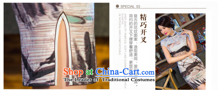 The five senses the new nation 2015 figure paintings in tray snap-collar short of qipao cotton jacquard dresses short qipao female picture color M brand, prices, picture platters! The elections are supplied in the national character of distribution, so action, buy now enjoy more preferential! As soon as possible.