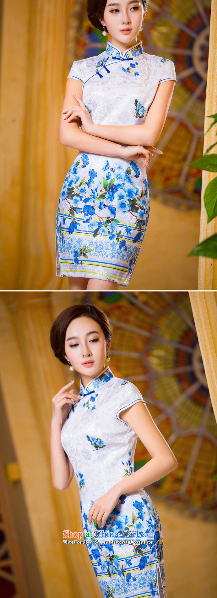 The five senses figure for summer 2015 new women's elegant modern-day improved qipao Sau San China wind ethnic short cheongsam dress suit M picture, prices, brand platters! The elections are supplied in the national character of distribution, so action, buy now enjoy more preferential! As soon as possible.
