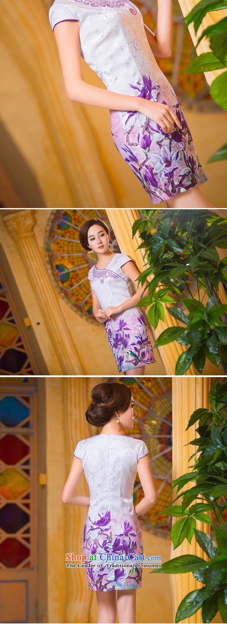 The five senses figure for summer 2015 new female qipao on-chip cotton jacquard Sau San short cheongsam dress China wind ethnic picture color L photo, prices, brand platters! The elections are supplied in the national character of distribution, so action, buy now enjoy more preferential! As soon as possible.