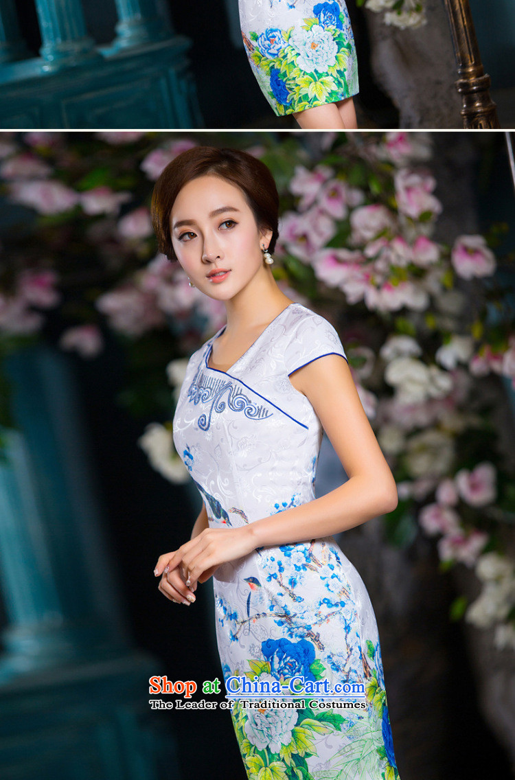The five senses figure for summer 2015 new embroidery short, temperament cotton jacquard Sau San cheongsam dress China wind short qipao female picture color pictures, prices, XL brand platters! The elections are supplied in the national character of distribution, so action, buy now enjoy more preferential! As soon as possible.