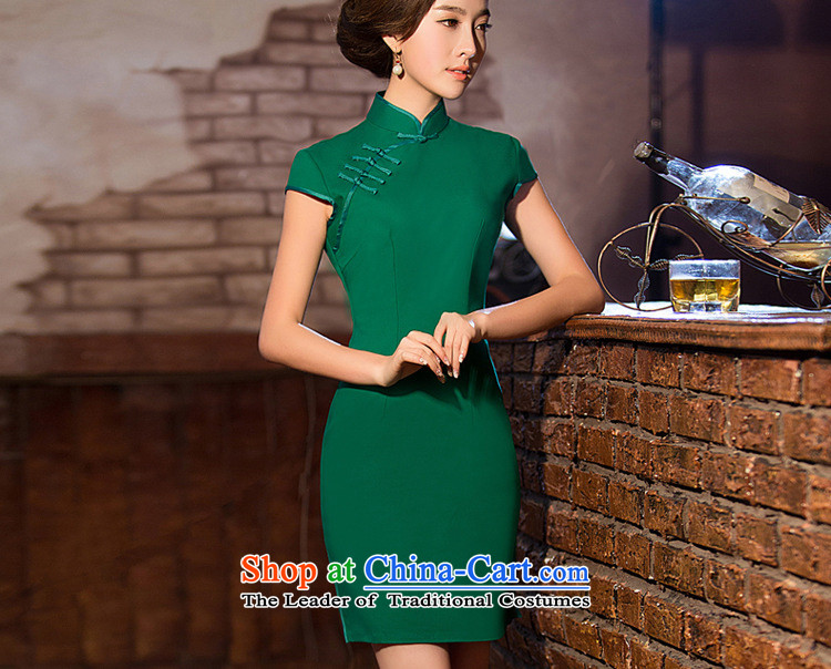 The five senses figure for summer 2015 new women's short, the Republic of Korea female qipao retro improved Sau San cotton cheongsam dress photo color pictures, prices, XXL brand platters! The elections are supplied in the national character of distribution, so action, buy now enjoy more preferential! As soon as possible.
