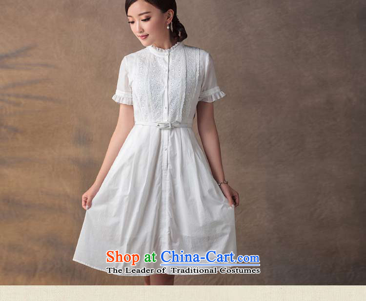 A Pinwheel Without Wind Oppenheimer Yat cheongsam dress 2015 Summer improved cotton elegant retro ethnic cheongsam dress boutique White XL Photo, prices, brand platters! The elections are supplied in the national character of distribution, so action, buy now enjoy more preferential! As soon as possible.