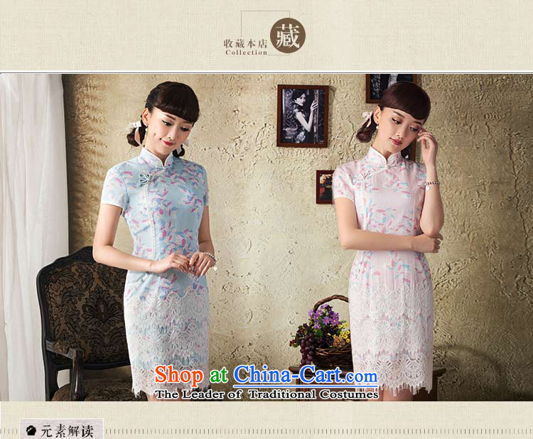 There examining lady Yat 2015 new summer cheongsam dress improved stylish stamp cotton linen cheongsam dress Blue M picture, prices, brand platters! The elections are supplied in the national character of distribution, so action, buy now enjoy more preferential! As soon as possible.