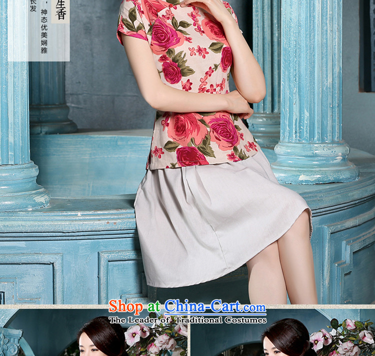 The pro-am for summer 2015 new women's Chinese shirt cotton linen flax ethnic daily stylish girl shirt 2XL qipao improved picture, prices, brand platters! The elections are supplied in the national character of distribution, so action, buy now enjoy more preferential! As soon as possible.