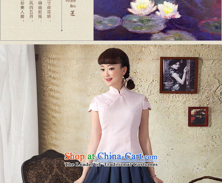 A Pinwheel Without Wind-ki qipao Yat shirt 2015 Summer new improved stylish ethnic Korean Ma Tang blouses pink XL Photo, prices, brand platters! The elections are supplied in the national character of distribution, so action, buy now enjoy more preferential! As soon as possible.