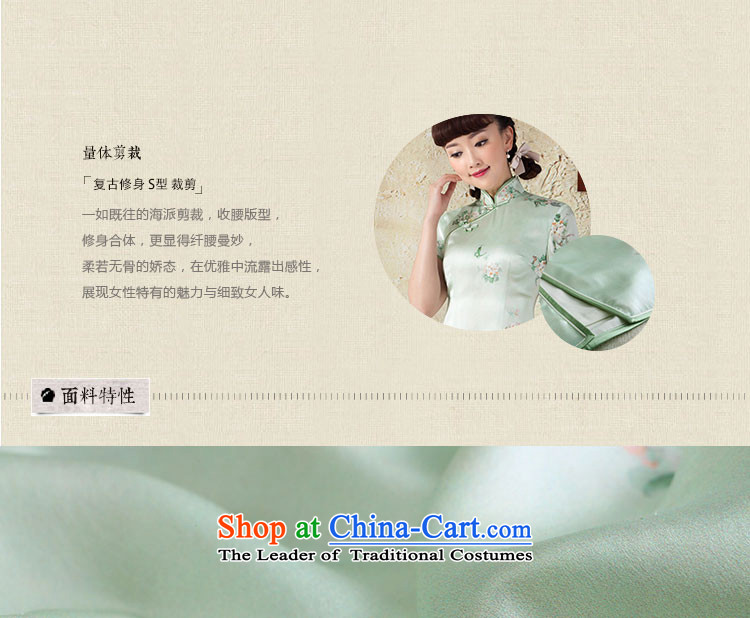A Pinwheel Without Wind, The Champs Elysees Plaza 2015 Summer new improved qipao retro Sau San collar cheongsam dress stamp water green 2XL Photo, prices, brand platters! The elections are supplied in the national character of distribution, so action, buy now enjoy more preferential! As soon as possible.