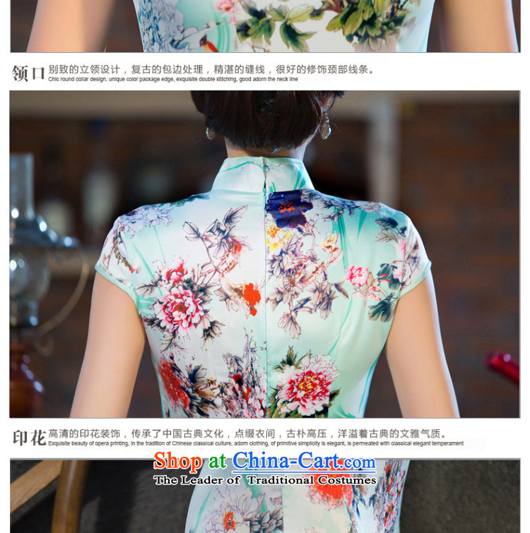 The five senses figure for summer 2015 new women's long qipao daily retro silk cheongsam dress China wind national wind long qipao female 2 suit XXL picture, prices, brand platters! The elections are supplied in the national character of distribution, so action, buy now enjoy more preferential! As soon as possible.