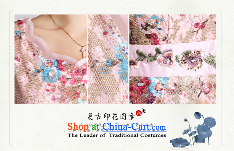 In accordance with the American's summer qipao embroidered short sleeves cheongsam retro landscapes modified Sau San cheongsam dress female LYE1301 33306 pink XXL picture, prices, brand platters! The elections are supplied in the national character of distribution, so action, buy now enjoy more preferential! As soon as possible.
