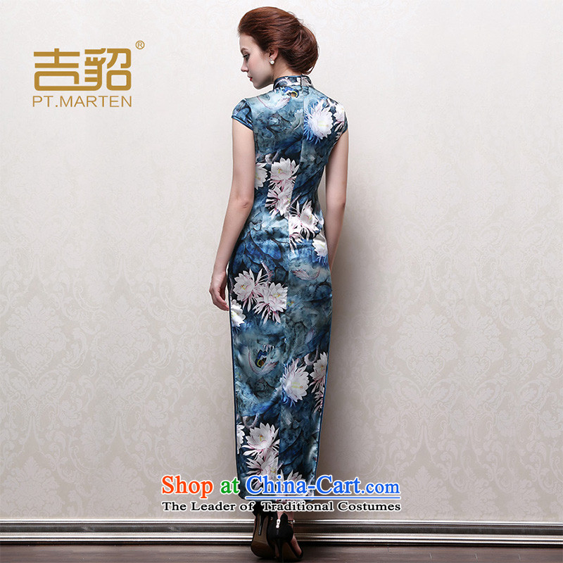  The spring and summer of 2015, Marten, women's upscale improved qipao gown length of silk Chinese female Foutune of dresses days following the first M-gil (PROPITIOUS STINGRAYS MARTEN) , , , shopping on the Internet