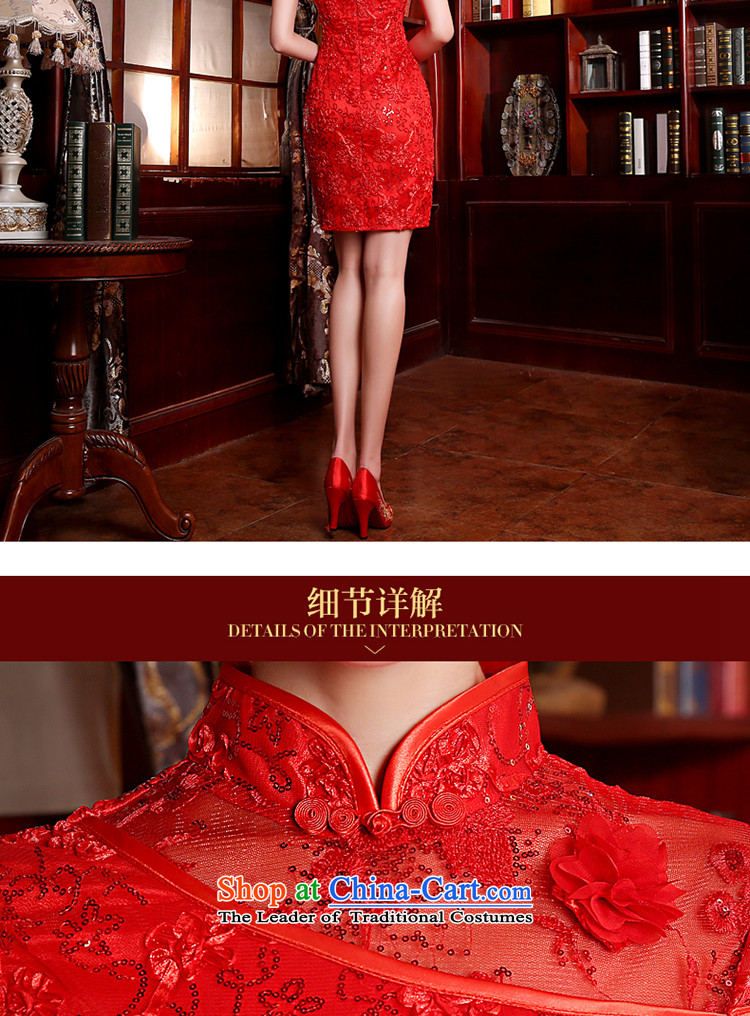 Jacob Chan bride cheongsam dress bows service, flower spring and summer 2015 new wedding Chinese wedding dress female fluoroscopy sexy pictures, XL Red Sau San price, brand platters! The elections are supplied in the national character of distribution, so action, buy now enjoy more preferential! As soon as possible.