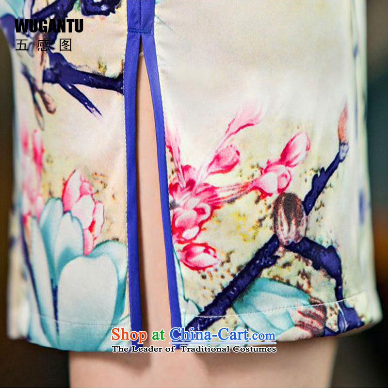 The five senses a new summer, figure silk short stylish improved cheongsam dress Sau San mellow color pictures , L, v dress sense figure (WUGANTU) , , , shopping on the Internet