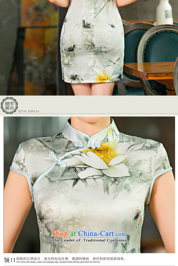 The five senses a new summer of 2015 figure silk dress elegant qipao digital printing qipao Sau San dresses picture color pictures, prices, XXL brand platters! The elections are supplied in the national character of distribution, so action, buy now enjoy more preferential! As soon as possible.