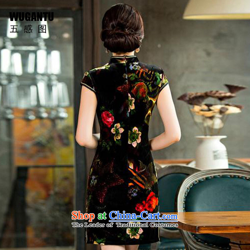 The five senses figure in summer and autumn in new stylish older mother load short of qipao scouring pads Sau San antique dresses picture color XL, five-sense figure (WUGANTU) , , , shopping on the Internet