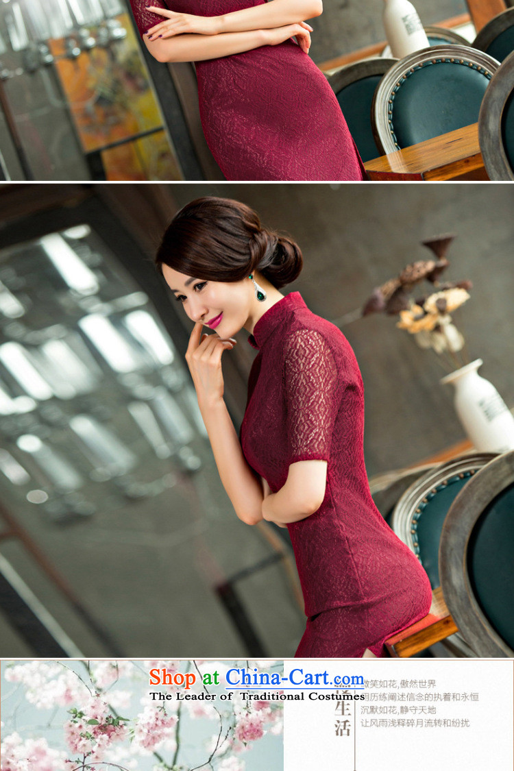 The five senses figure Amoi Sau San sexy lace long qipao retro arts China wind dresses dress photo color S picture, prices, brand platters! The elections are supplied in the national character of distribution, so action, buy now enjoy more preferential! As soon as possible.