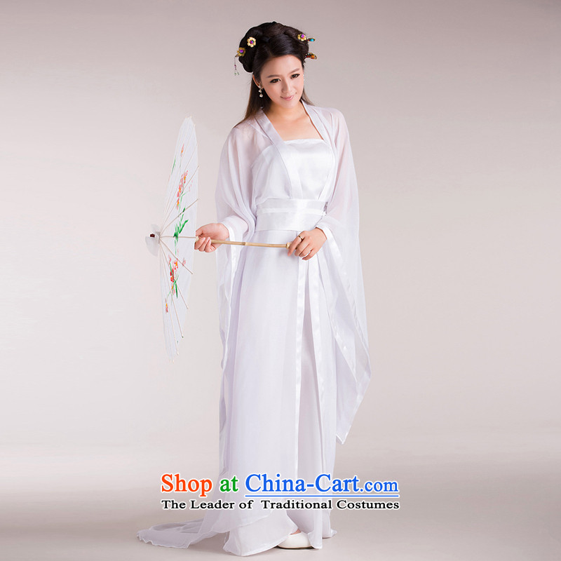 Time Syrian Red Buddha female costume clothing Bruce Lee Chang Han-girl guzheng will rationalize ladies photo album Han-Women's dress clothes women fairies Princess Halloween white photo building are suitable for time code 160-175cm, Syrian shopping on th