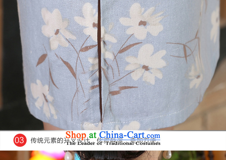 The pro-am new cotton linen cheongsam dress short of 2015 Summer improved Stylish retro Ms. daily cheongsam dress short) L pictures, prices, brand platters! The elections are supplied in the national character of distribution, so action, buy now enjoy more preferential! As soon as possible.