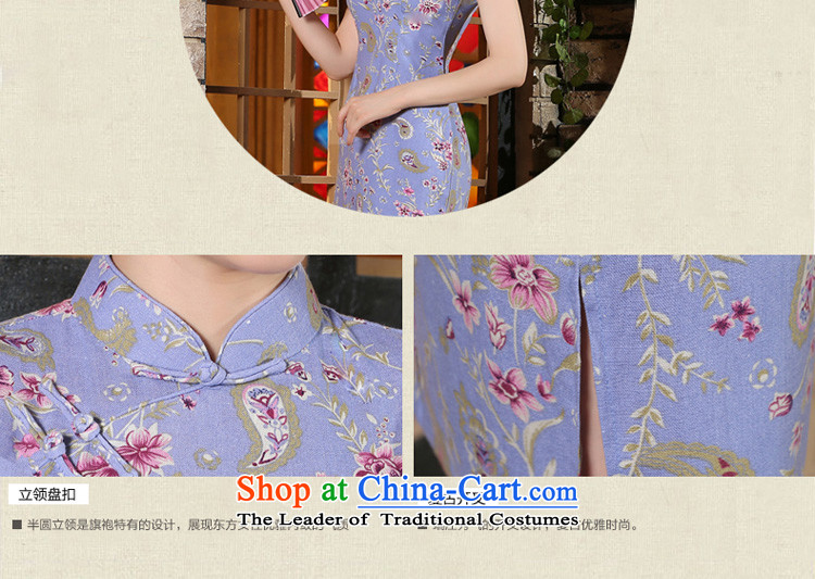 The pro-am new cotton linen cheongsam dress 2015 Ms. summer retro style qipao daily dress improved short, Short, S picture, prices, brand platters! The elections are supplied in the national character of distribution, so action, buy now enjoy more preferential! As soon as possible.