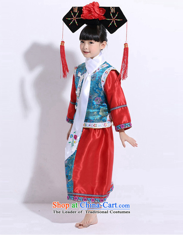 Time of the Qing Dynasty Princess Returning Pearl service small Syrian Little Princess Royal Princess Pearl service small pearl costume cos female children costume theme mandatory annual sessions of clothing on a red ground blue vest 140 pictures, prices, brand platters! The elections are supplied in the national character of distribution, so action, buy now enjoy more preferential! As soon as possible.