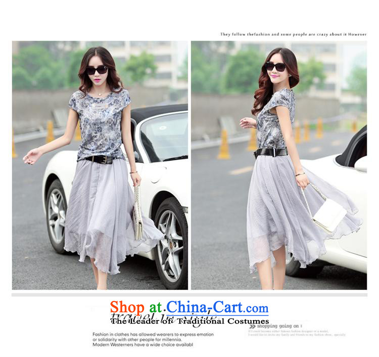 Orange Tysan *2015 summer chiffon round-neck collar saika new shirt + style graphics in thin long skirt two kits XL Photo Gray, prices, brand platters! The elections are supplied in the national character of distribution, so action, buy now enjoy more preferential! As soon as possible.