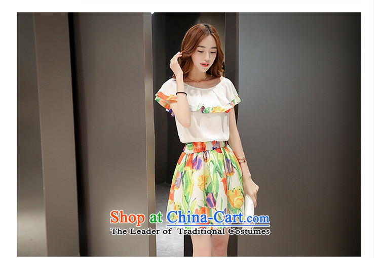 Orange Tysan *2015 summer new Korean female short-sleeved stylish billowy flounces fine stamp elegant two kits white L picture, prices, brand platters! The elections are supplied in the national character of distribution, so action, buy now enjoy more preferential! As soon as possible.