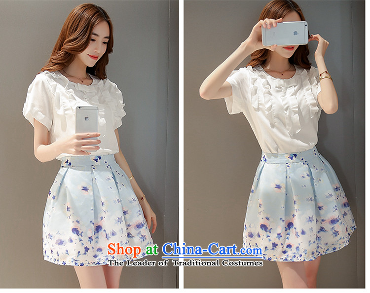 Orange Tysan *2015 summer new women's sweet fungus edge short-sleeved shirt + chiffon stamp short skirt two kits picture color L photo, prices, brand platters! The elections are supplied in the national character of distribution, so action, buy now enjoy more preferential! As soon as possible.