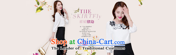 Orange Tysan *2015 summer trend floral decorations round-neck collar 7 cuff chiffon shirt + Video thin crowsfoot skirt two kits white L picture, prices, brand platters! The elections are supplied in the national character of distribution, so action, buy now enjoy more preferential! As soon as possible.
