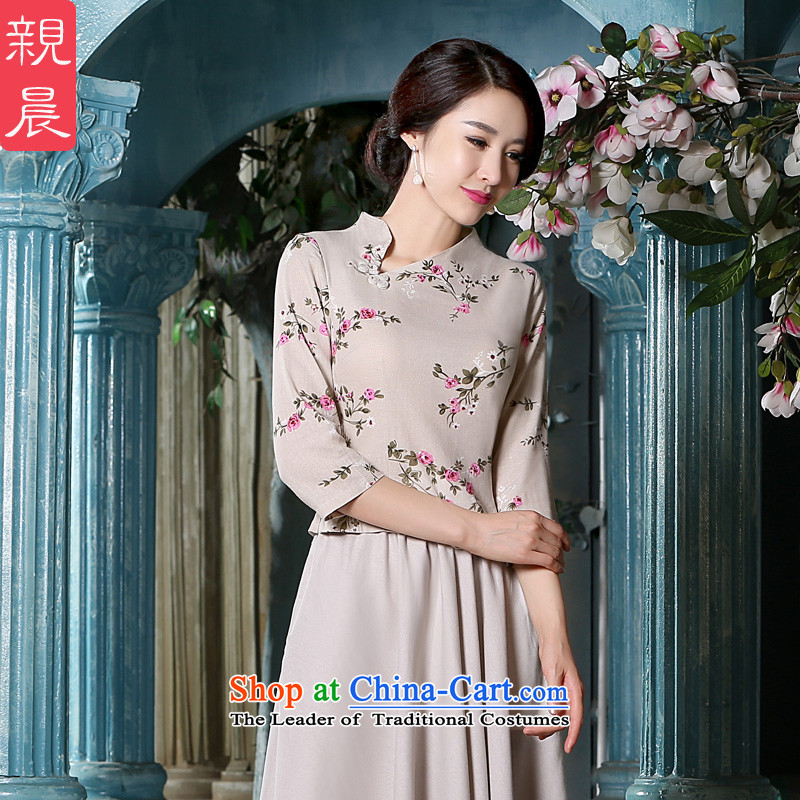 The pro-am 2015 Fall/Winter Collections of new products cotton linen flax female retro improved Tang Dynasty Han-sleeved T-shirt, jacket qipao M, PRO-AM , , , shopping on the Internet