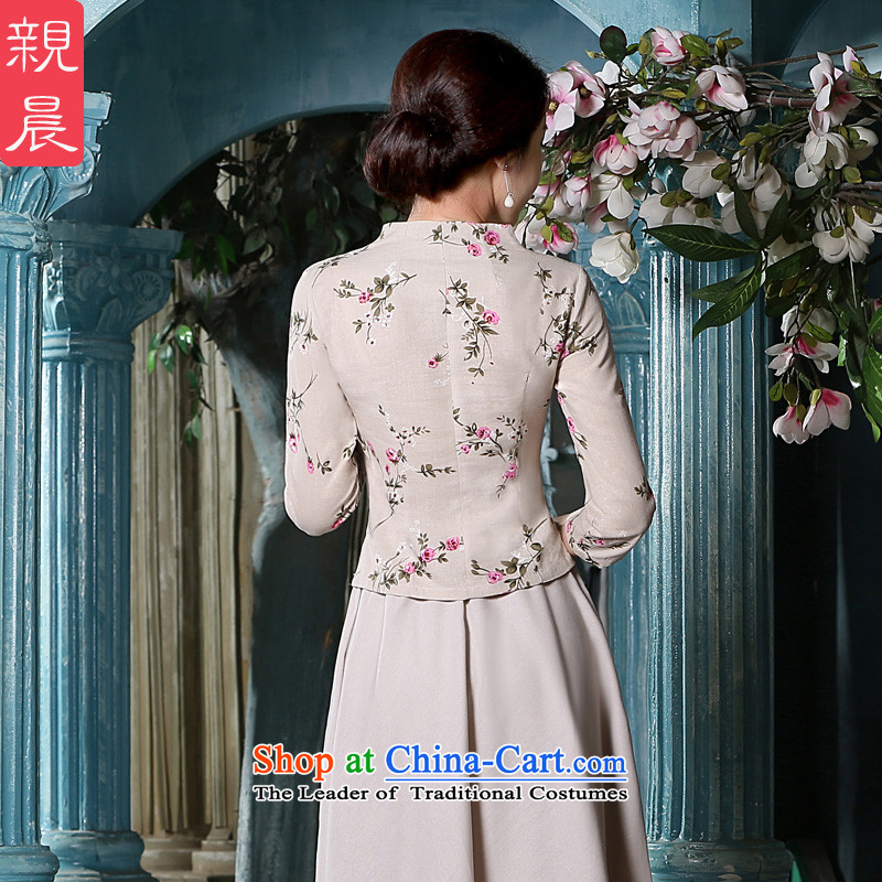 The pro-am 2015 Fall/Winter Collections of new products cotton linen flax female retro improved Tang Dynasty Han-sleeved T-shirt, jacket qipao M, PRO-AM , , , shopping on the Internet