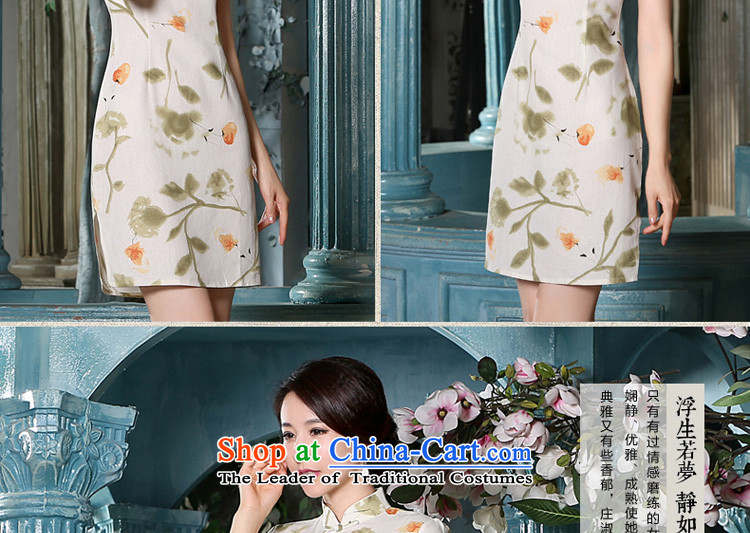 The pro-am new cotton linen cheongsam dress short of 2015 Summer retro style qipao daily Ms. improved dresses short, L pictures, prices, brand platters! The elections are supplied in the national character of distribution, so action, buy now enjoy more preferential! As soon as possible.