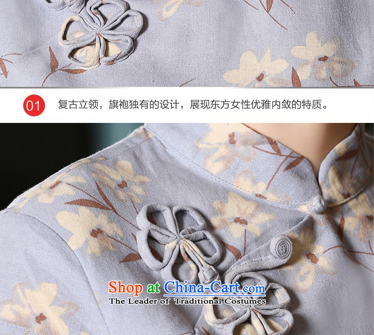 The pro-am cotton linen 2015 new dulls improved retro shirt qipao Sau San dresses summer short-sleeved T-shirt + beige cheongsam dress short skirt XL Photo, prices, brand platters! The elections are supplied in the national character of distribution, so action, buy now enjoy more preferential! As soon as possible.
