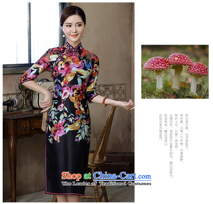 [Sau Kwun Tong] also fall 2015 Autumn replacing New Silk Cheongsam in cuff in the reconstructed long evening dress suit XL Photo, prices, brand platters! The elections are supplied in the national character of distribution, so action, buy now enjoy more preferential! As soon as possible.