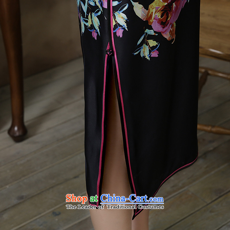 [Sau Kwun Tong] also fall 2015 Autumn replacing New Silk Cheongsam in cuff in the reconstructed long evening dress suit XL, Sau Kwun Tong shopping on the Internet has been pressed.