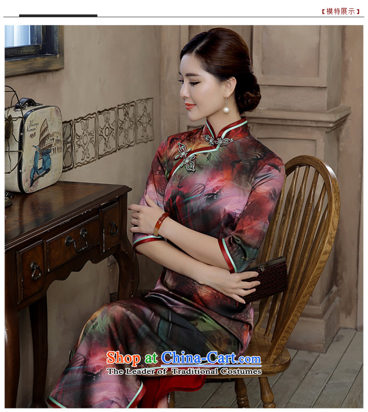 [Sau Kwun Tong] thousands of colors by 2015 Autumn new high-end Silk Cheongsam retro in long-sleeved Dress Suit M picture, prices, brand platters! The elections are supplied in the national character of distribution, so action, buy now enjoy more preferential! As soon as possible.