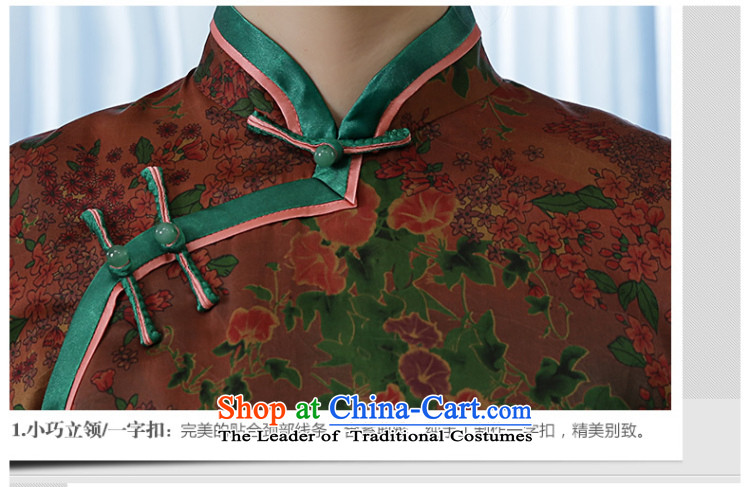 [Sau Kwun Tong] thousands of Ko Yo new high-end 2015 silk yarn retro stamp cloud of incense in cuff cheongsam dress suit M picture, prices, brand platters! The elections are supplied in the national character of distribution, so action, buy now enjoy more preferential! As soon as possible.