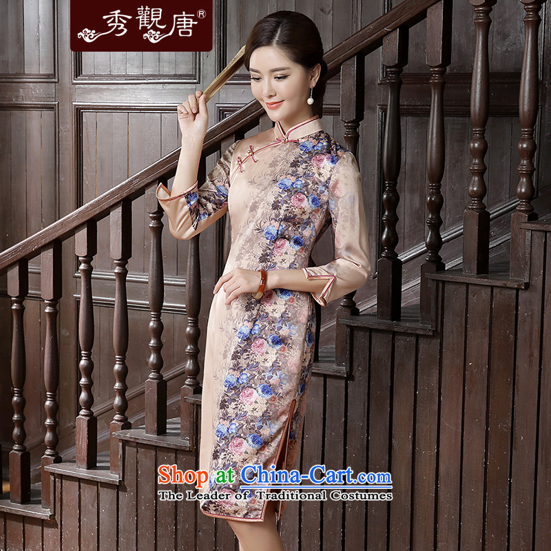 [Sau Kwun Tong] Jersey 2015 Autumn Load Selina Chow new improvements in the stylish retro qipao cheongsam dress suits long-sleeved XL, Sau Kwun Tong shopping on the Internet has been pressed.