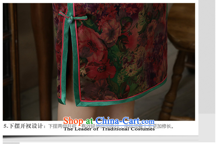 [Sau Kwun Tong] Che-heung 2015 Autumn new high-end silk yarn retro stamp cloud of incense cheongsam dress suit L picture, prices, brand platters! The elections are supplied in the national character of distribution, so action, buy now enjoy more preferential! As soon as possible.