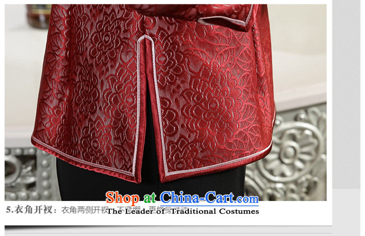 [Sau Kwun Tong] Che-arts new) Autumn 2015 Ms. Tang Dynasty Chinese improved lace qipao dark red T-shirt XXL picture, prices, brand platters! The elections are supplied in the national character of distribution, so action, buy now enjoy more preferential! As soon as possible.