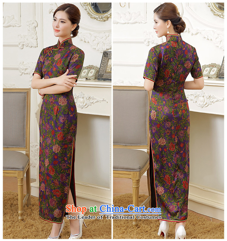 [Sau Kwun Tong] The 2015 Autumn Show new high-end antique silk cheongsam dress suit long herbs extract XXXL suit picture, prices, brand platters! The elections are supplied in the national character of distribution, so action, buy now enjoy more preferential! As soon as possible.